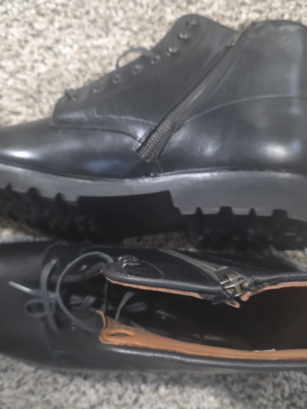 Men's Allen Edmonds Black Leather Lace-Up Boots